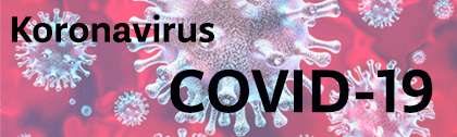Banner sa natpisom Koronacirus i COVID-19